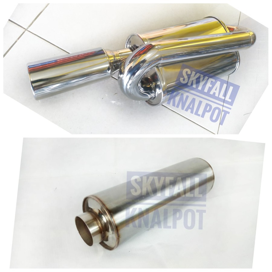 Knalpot Racing Mobil Twin Loop Twinloop Mugen Power Dan Resonator