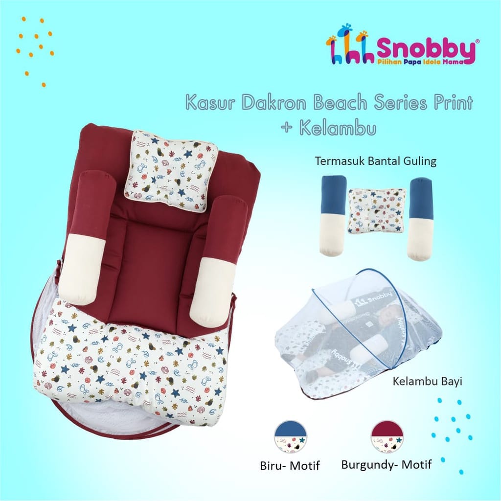 Snobby Kasur Lipat Dakron Beach Series + Kelambu (TPK7191)