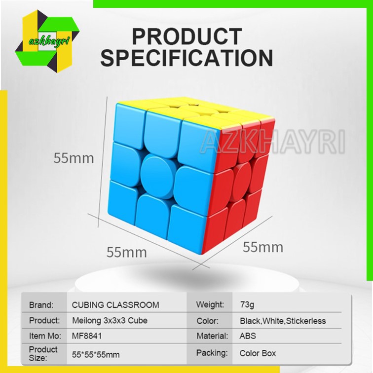 Moyu Meilong 3x3x3 4x4x4 Rubik Kubus Magic Cube Stickerless Puzzle Mainan Rubiks