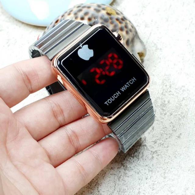 JAM TANGAN PRIA WANITA IPHONE LED RANTAI