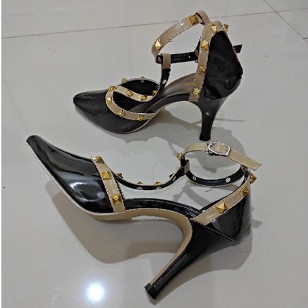 Bryan Dinda Heels Runcing 5cm 9cm Pesta Wedding Rockstude Bigsize Oversize Jumbo 36-40 41 42 43