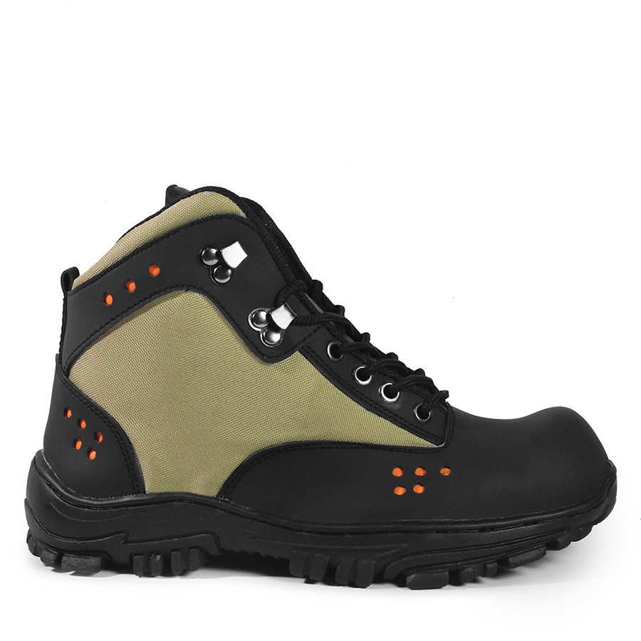 sepatu safety boots pria ujung besi crorcodile tanker work and septi termurah