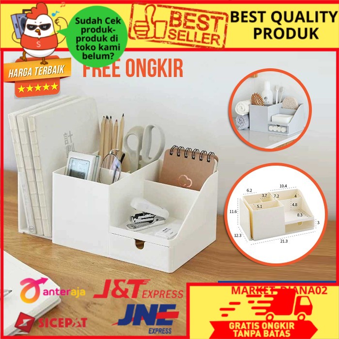 

RAK TEMPAT BUKU PENSIL ALAT TULIS MAKE UP KOTAK BOX ORGANIZER PENYIMPAN STATIONERY MAKEUP ORGANIZER