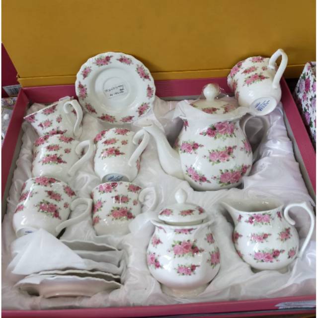 Murah  Tea Set keramik/ Teko Cangkir set keramik/ Tempat minuman teh kopi keramik