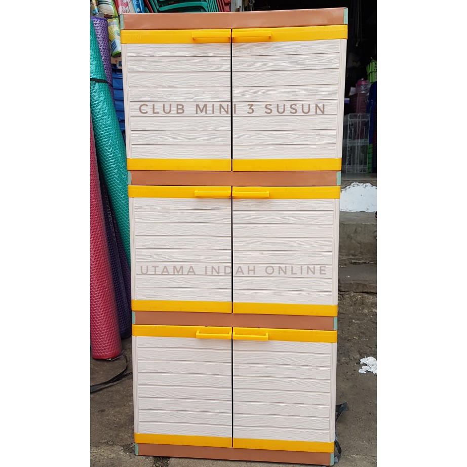 Lemari pakaian / lemari plastik / MINI CLUB 3 susun
