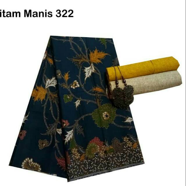 Kain Batik Jarik Kebaya Hitam Manis 322 Toska Unggul Jaya