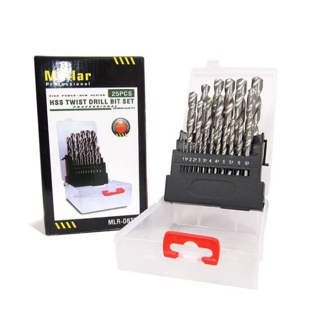 Mata Bor Besi Set - MOLLAR 25pcs 25 pcs HSS / Twist Drill Bit Set