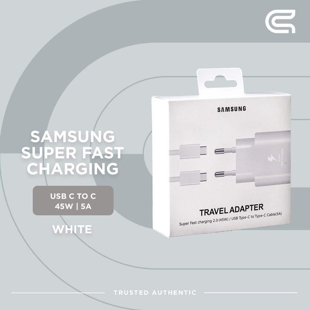 SAMSUNG SUPER FAST CHARGING TYPE C 45 WATT PUTIH C TO C ORIGINAL