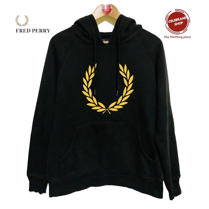 Hoodie Fred perry hitam second original