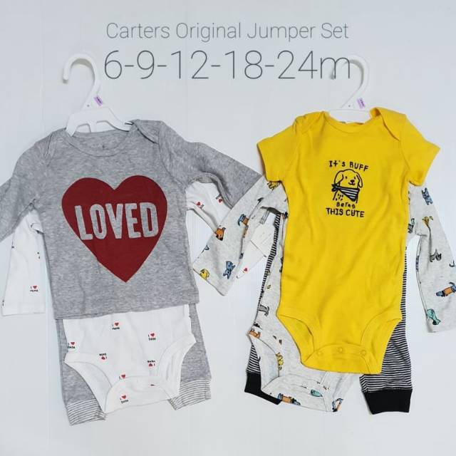 Set Jumper bayi/ set 3in1 baju bayi / jumper bayi / baju bayi import