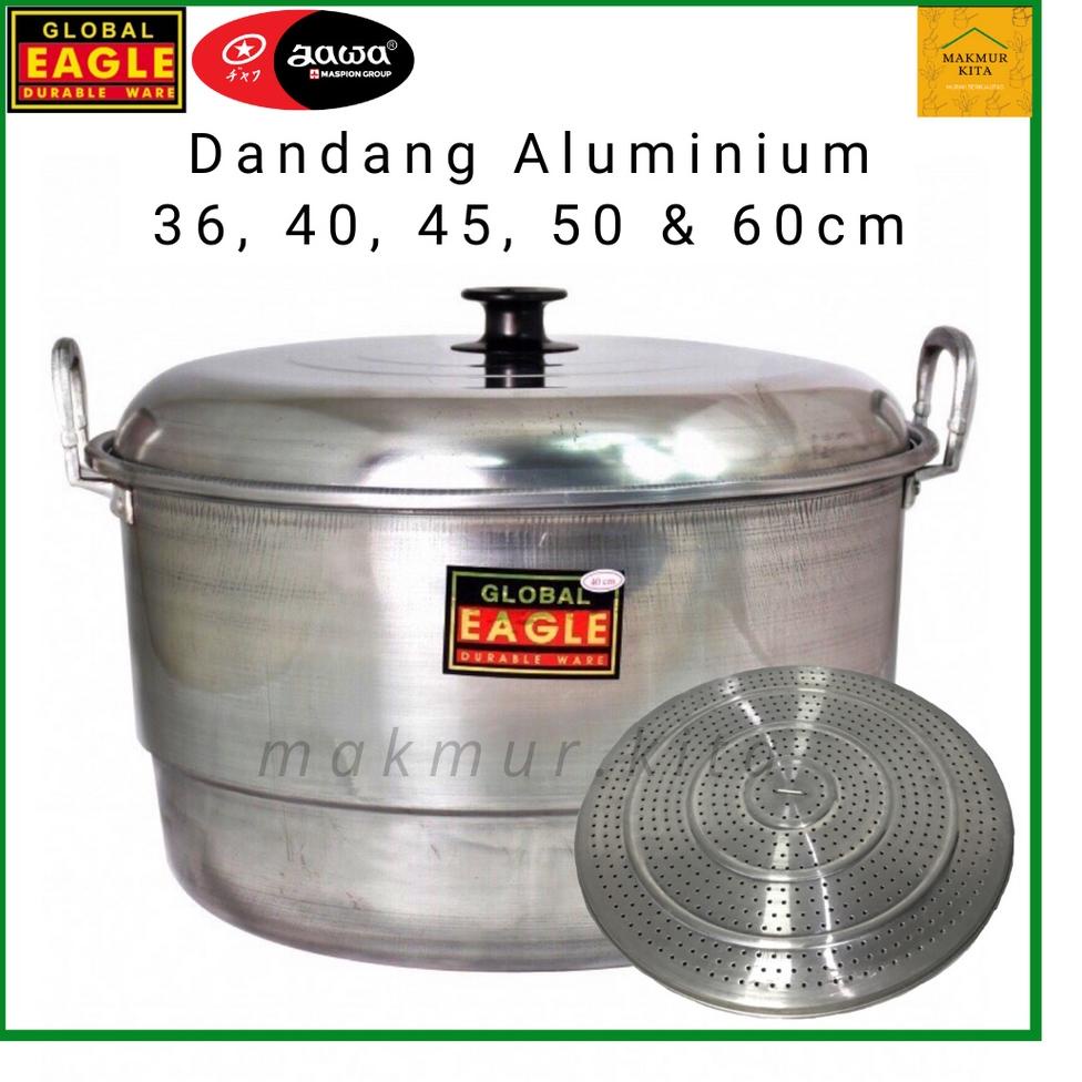 P-USY〉 ✪〉 Panci Dandang Kukus 36 40 45 50 55 60 CM Aluminium Global Eagle / Panci Kukus Besar Maspio