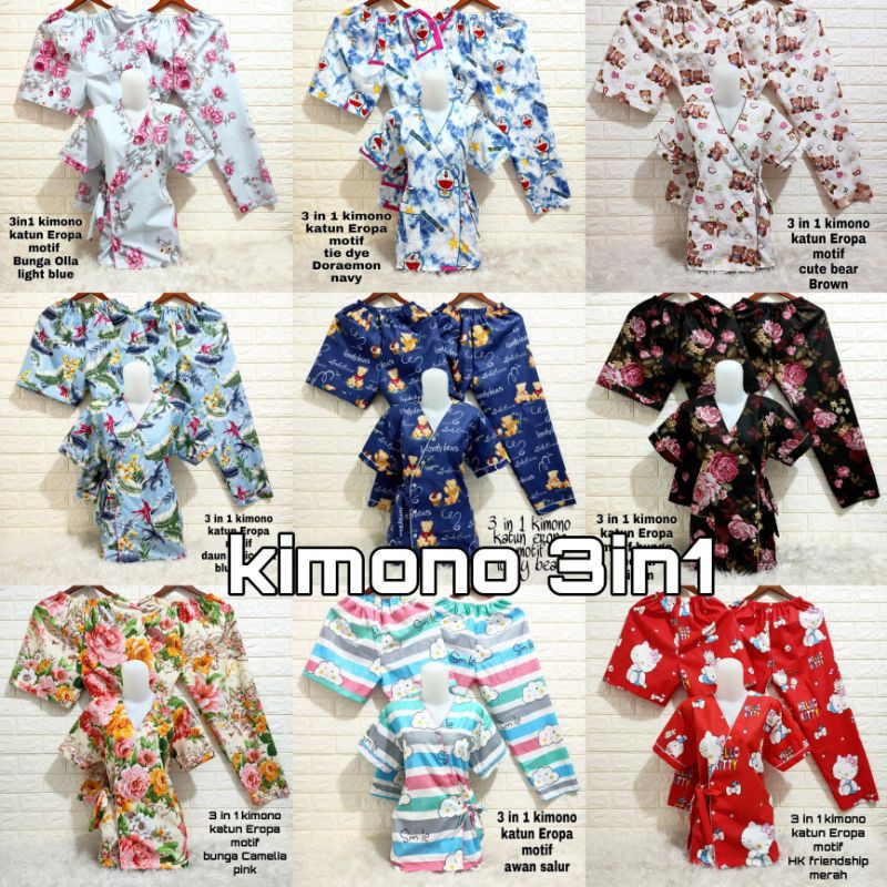 NFC piyama wanita dewasa 3in1 kimono
