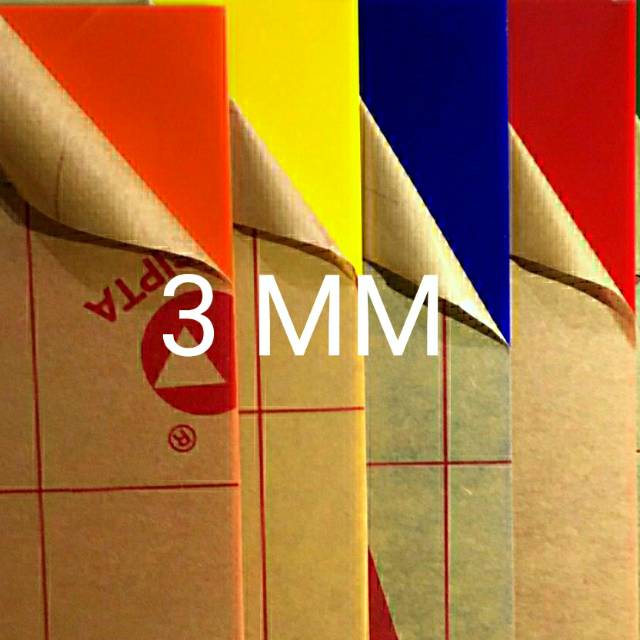 

YUH Acrylic akrilik lembaran 3mm warna ukuran A3 (42 X 30 CM)