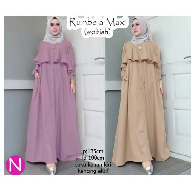 rumbella maxi, Maxi dress, gamis, dress muslim, gaun muslim, baju kondangan, long dress, gamis, ootd