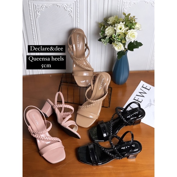 DECLARE&amp;DEE QUEENSA HEELS BLOCK PESTA 5CM SIMPLE