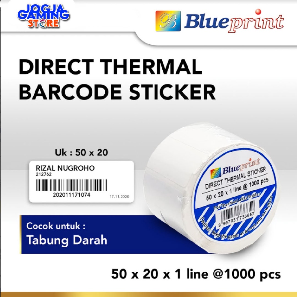 

DIRECT THERMAL BLUEPRINT 50x20 mm x1 Line 1000pcs