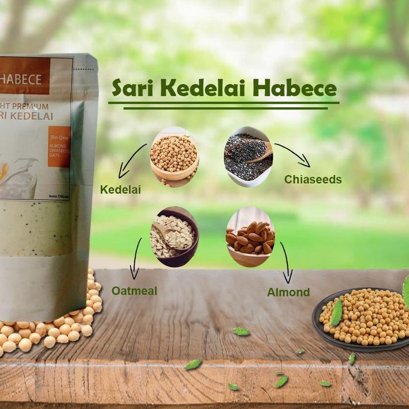 

Diskon✔️Susu Kedelai Diet Oatmeal Almond Chia Seed Organik Bubuk Murni Soya Habece Original Fresh|RA5