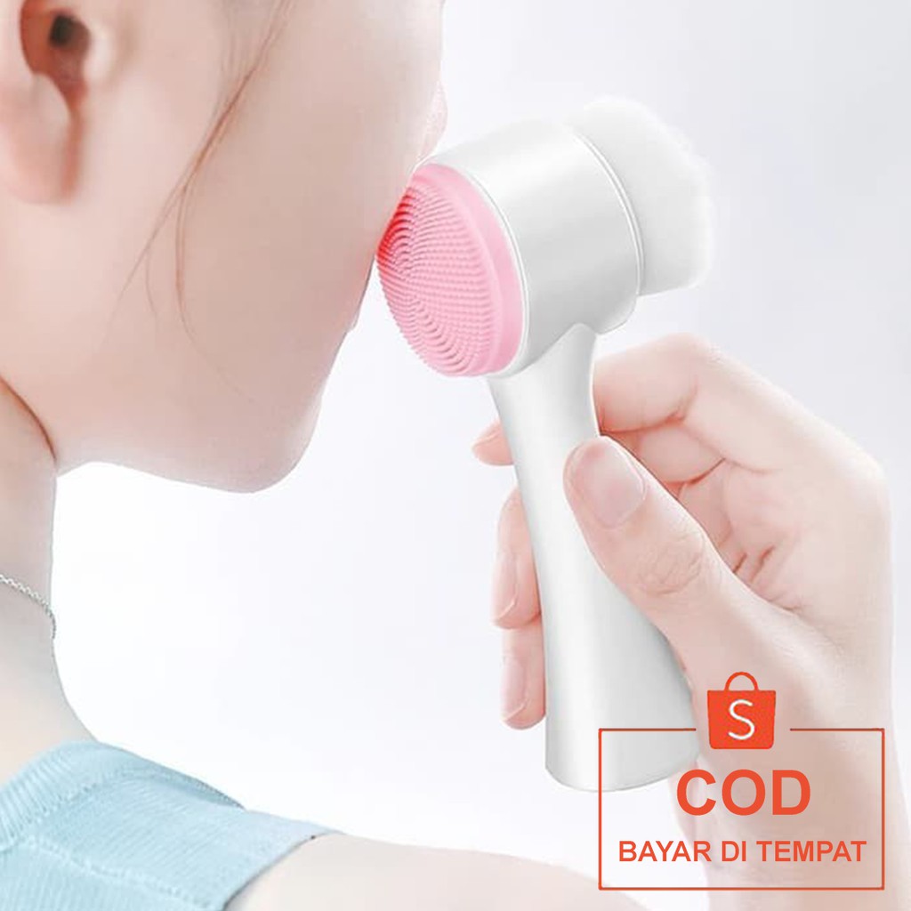 ✅COD Sikat Facial Wash Pembersih Wajah Muka Make Up Komedo Perlengkapan Kamar Mandi Rumah