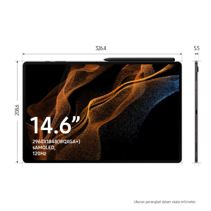 Samsung Galaxy Tab S8 Ultra 5G 12/256GB - GARANSI RESMI