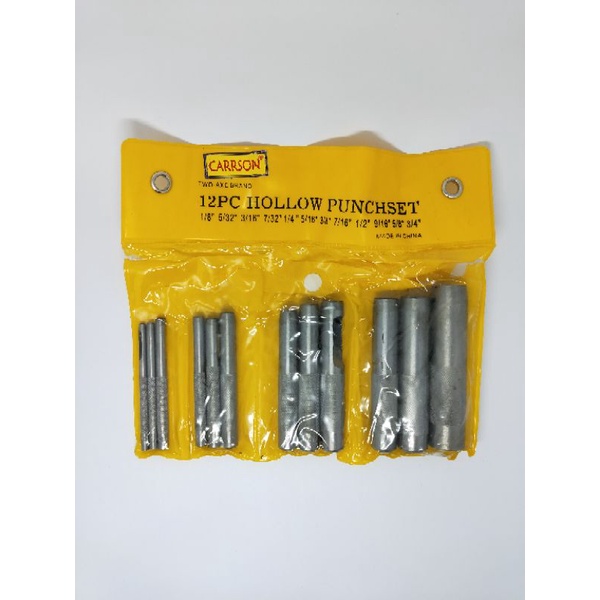 Hollow Punch set - plong set 12 pcs - pembolong
