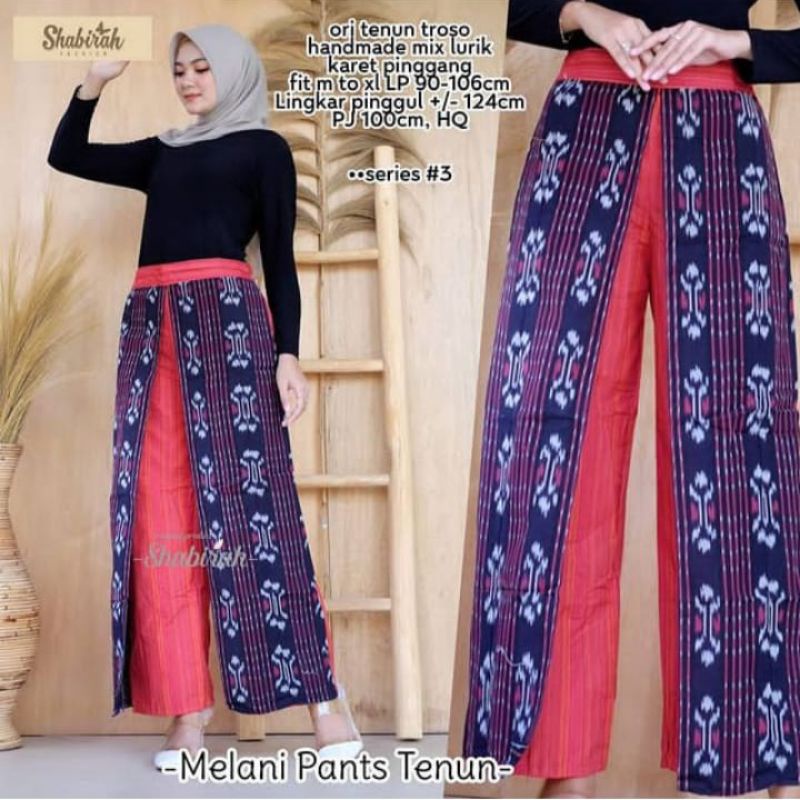 celana kulot batik tenun Troso