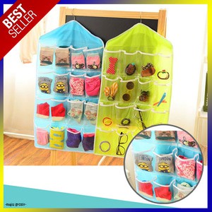 Storage Bag Gantung 16 Kantong Hanger Organizer Underwear Pouch (WN67)