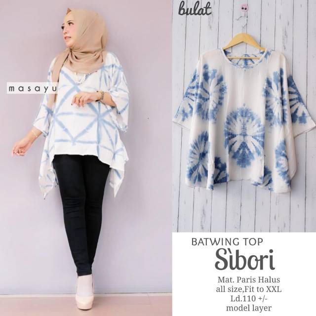 Batwing top sibori