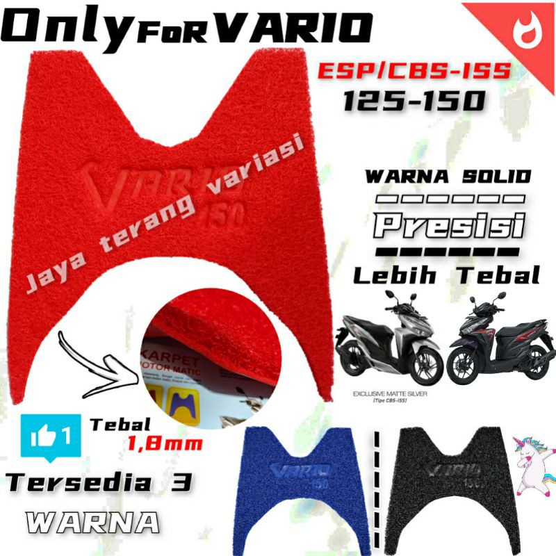 Karpet Vario 125/150 Fi/CBS-ISS (2016-2021) PREMIUM. SERABUT/BULU