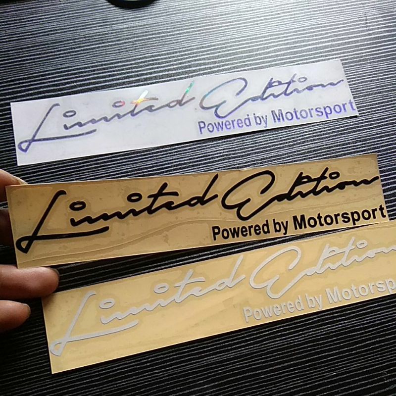 STICKER LIMITED EDITION POWERED BY MOTORSPORT MOTOR MOBIL CUTTING