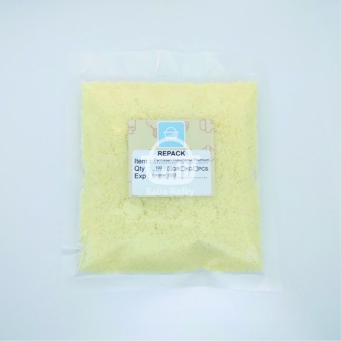 

Keju Parmesan Indocheese Premium 100 gram- Keju Halal - Keju Bersertifikat BPOM - Repack 50 gram - Keju Bubuk - Grated Parmesan Cheese - Keju Parmesan Parut - Keju Lokal