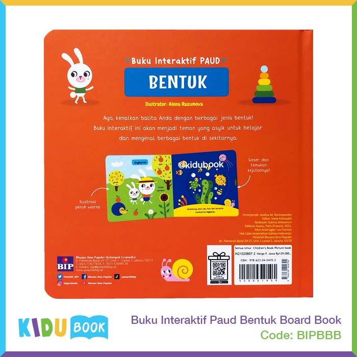 Buku Anak Belajar Menganal Bentuk Buku Interaktif Paud Bentuk Board Book Kidu Toys