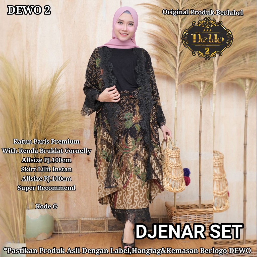 [SALE] DJENAR SETELAN KAFTAN BATIK WANITA || BAJU BATIK KONDANGAN || BATIK SOLO BAHAN KATUN HALUS