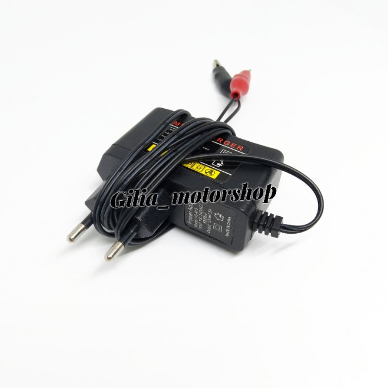 Charger aki mini 12V Alat Test Lampu Charger Aki Mini Cas Baterai 12V