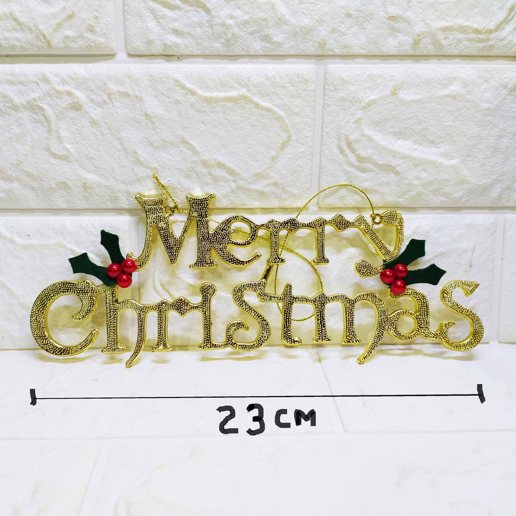 ( 23 cm ) Gantungan Ornamen Merry Christmas JUMBO