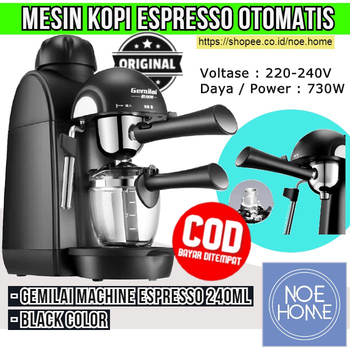 Mesin Kopi Espresso Semi Otomatis 240ml / Gemilai Coffee Machine / Coffee Maker