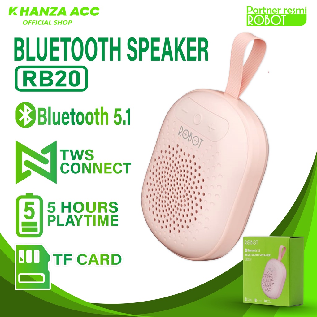 KHANZAACC ROBOT RB20 Speaker Bluetooth RGB Light TWS