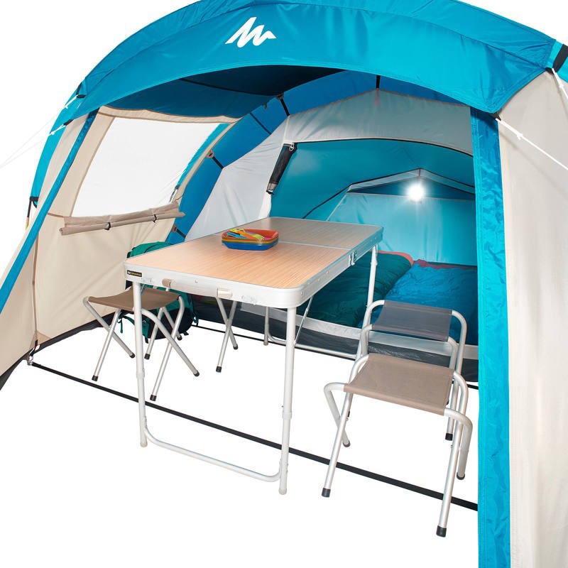 QUECHUA Arpenaz Family 4 Dome Tent Tenda Camping Keluarga Untuk 4 Orang Original - Fresh Blue