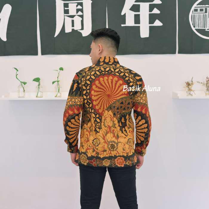 Baju Batik Pria Lengan Panjang Batik Solo Pria Lapis Furing Batik Premium Baju Batik Pria Modern 088