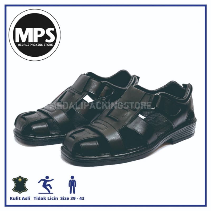 Sepatu Sandal Kulit Pria / Sandal Pria Formal / Sendal Kulit Asli / Sandal Distro Pria Dewasa / Sepa