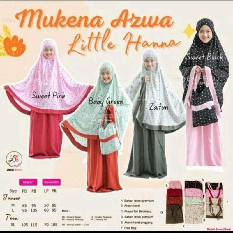 Mukena Prayer Set Anak Azwa