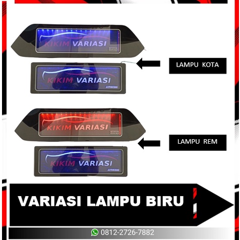 TEMPAT PLAT KHUSUS ALL NEW BRIO + LAMPU (BIRU &amp; PUTIH)