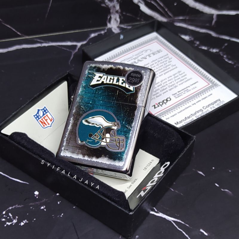 korek zippo original Eagles NFL brushed chrome