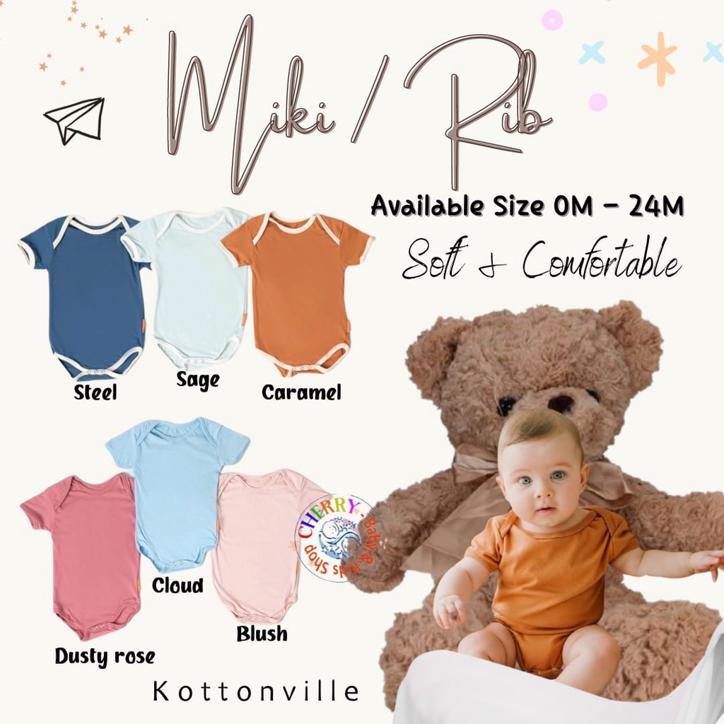 Kottonville Takoyakids Essentials Miki Short Sleeves Bodysuits 0-2 Year by Kottonville CBKS