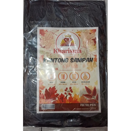 Kantong Sampah / Plastik Sampah / Plastik HDPE / Plastik Sampah Hitam 60 x 100 cm isi 10 lembar