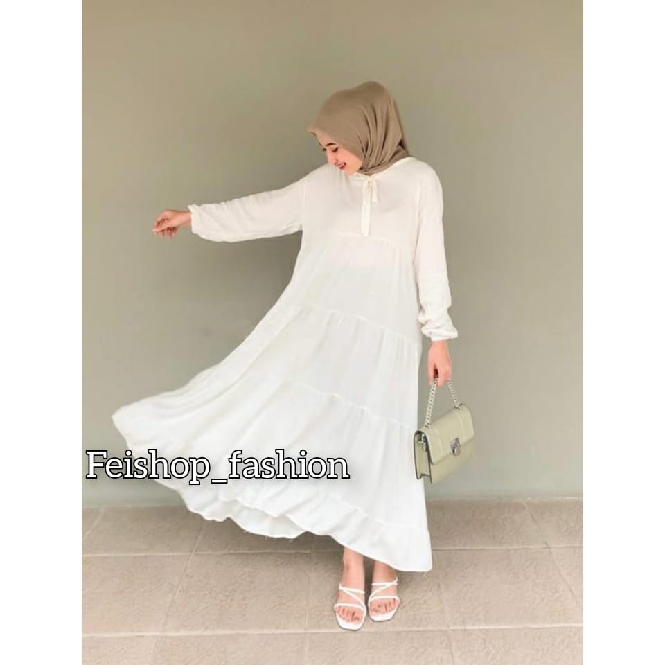 Rachel Midi Dress / Dress Wanita Terbaru Bahan Katun Rayon