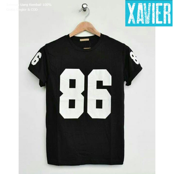 Kaos Tshirt Baju Obral Murah Combed 30S Distro CUSTOM ANGKA CANTiK NOMOR BEBAS 86 8 6 Siap NOMOR 1 2