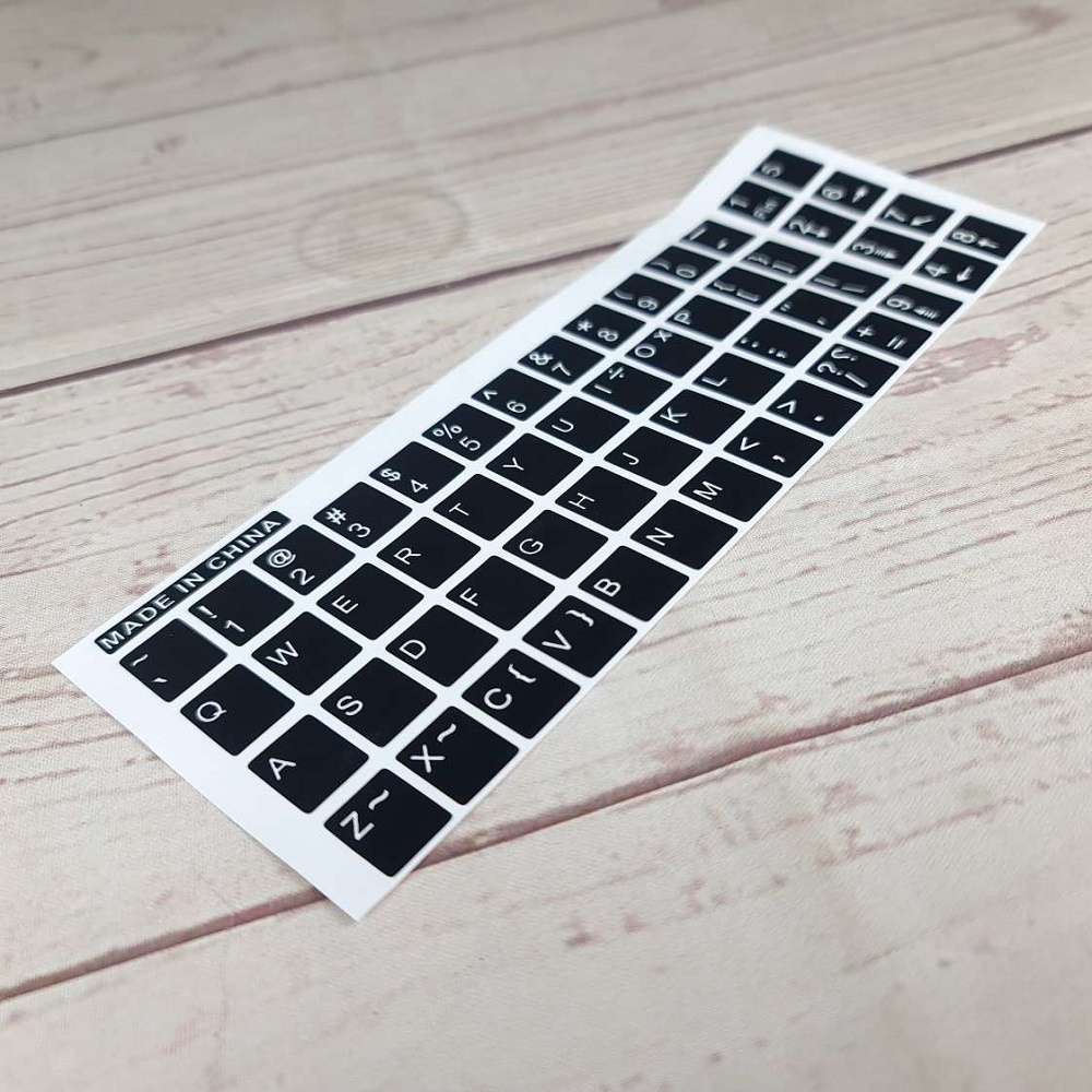 English Layout Sticker for Keyboard / Stiker Keyboard - Black