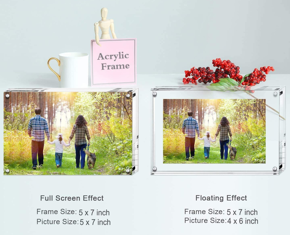 Multi-size Clear Acrylic Photo Frame Magnetic Photo Holder Picture Display Frame Price Tag Label Stand