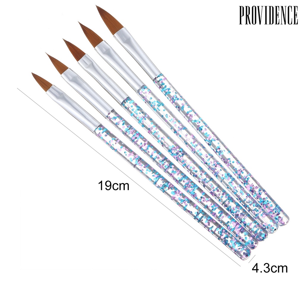 Providence 5Pcs/Set Nail Art Liner Soft Fur Nail Painting Acrylic Painting Brush Pen Tools for Beauty