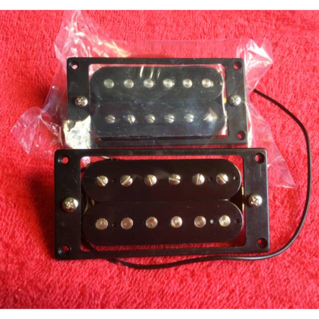 1set Pick Up Gitar Elektrik Double Humbucker Pickup, Kualitas &amp; Sound Mantaap1set =2pcs